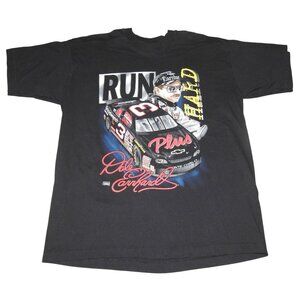 Vintage 1997 Dale Earnhardt Run Hard Stop Fast Nascar T-Shirt Double Sided XXL